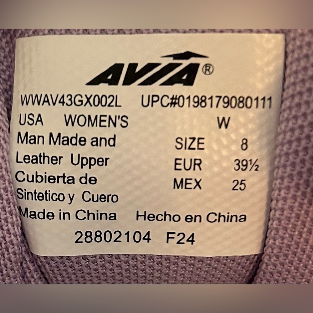 NWOT Avia Women's Sneakers with Leather Upper size 8W - Picture 6 of 6